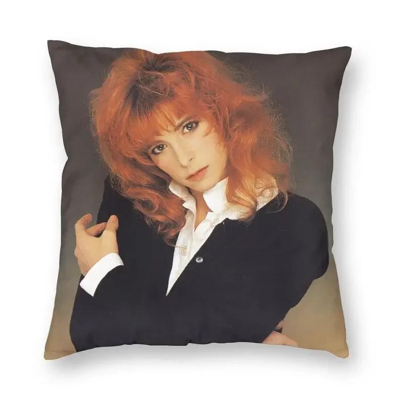 

Сексуальная наволочка Mylene Farmer с двусторонней 3D-печатью, полиэстеровая наволочка для напольной подушки для дивана, на заказ, домашний декор 12x12Inch