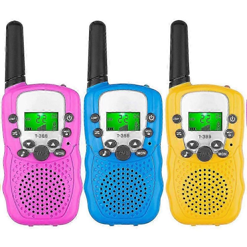 Walkie Talkies For Kids, 3 Kms Long Range Children Walky Talky Handheld Radio Kid Toy Gifts For Boys And Girls 3 Pack