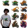 9Pcs 9 Styles Plastic Heat Transfer Film Logo Stickers Set for DIY T-Shirt Dinosaur 167~230x211~230mm 1pc/style