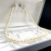 Akoya Pearl Necklace Natural Jewelry Pink Beige Approx. 41cm 6.5mm–7.0mm 27.0g Silver Clasp w/Box