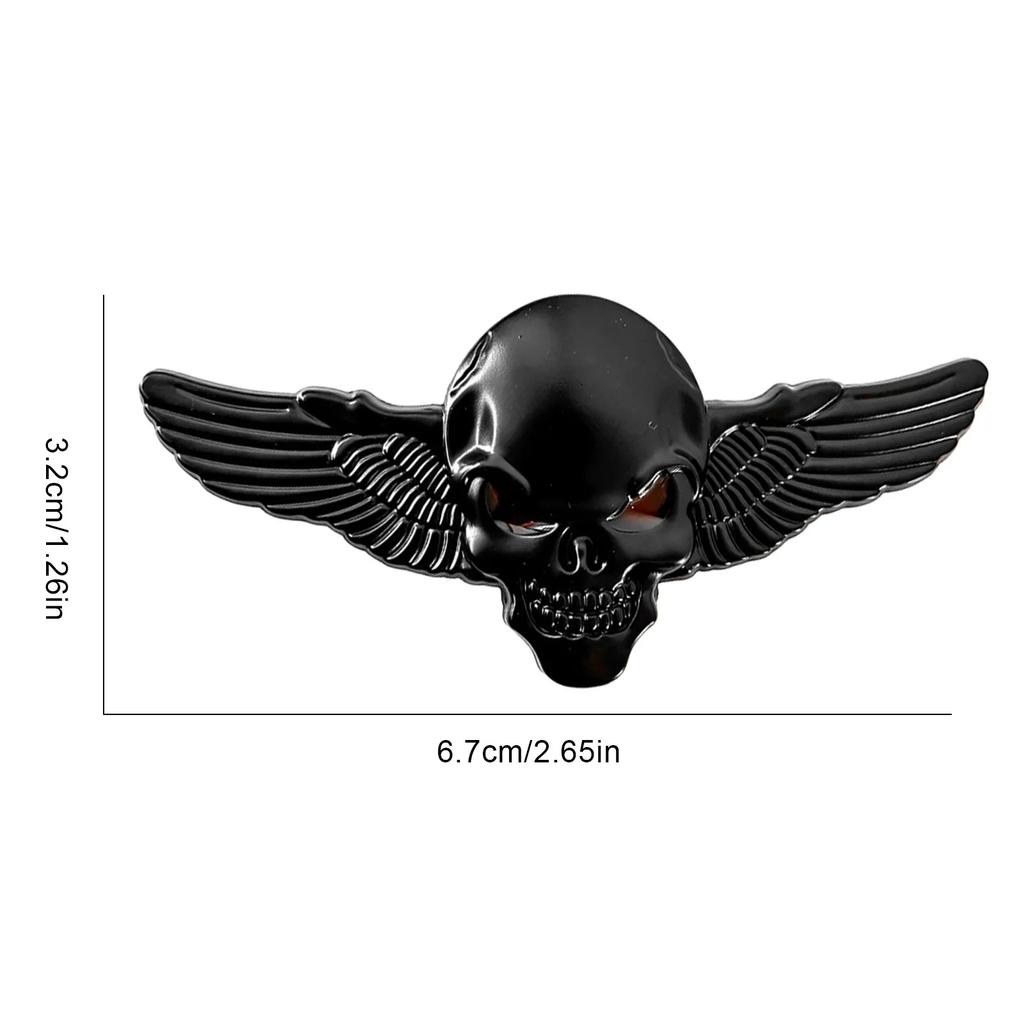Adesivo de carro de metal 3D com asas de anjo, decalque de veículo, esqueleto de metal, emblema de carro, adesivo de decoração de metal para acessórios de carro para BMW