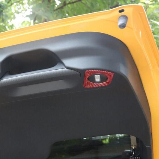 For 21-24 Ford Bronco Sport Red Carbon Fiber Rear Tailgate Light Lamp Cover Trim