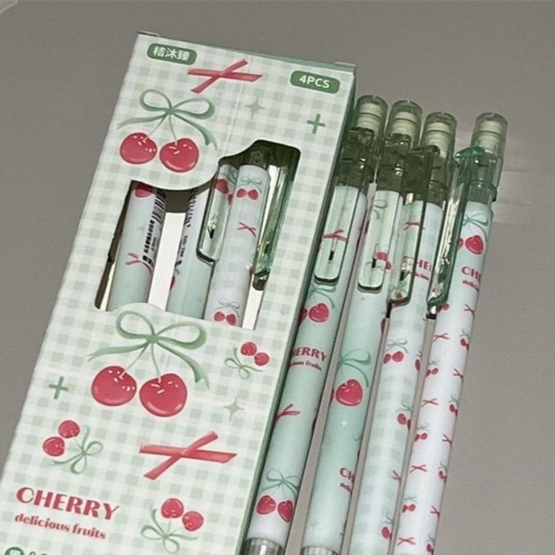 4Pcs 0.5mm Mechanical Pencils With Eraser Smooth Writing Erasable Automatic Pencil School Office Supplies Student Stationery