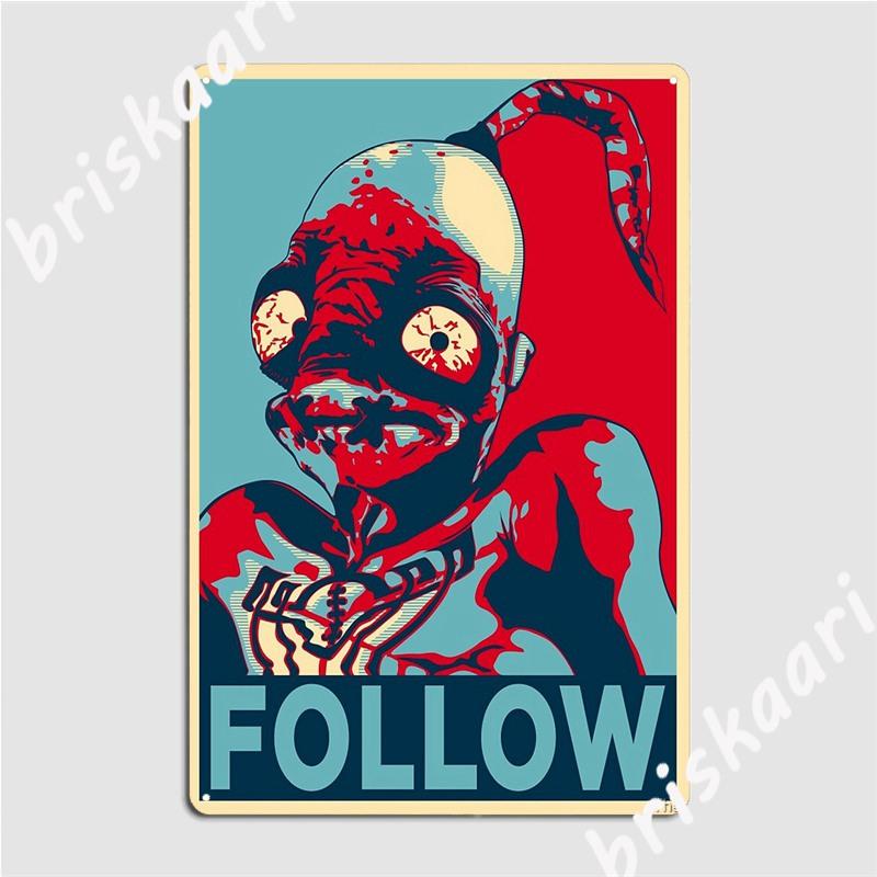 

Oddworld Abe Follow Metal Signs Painting Décor Club Bar Custom Cinema Garage Tin sign Posters 20x30cm