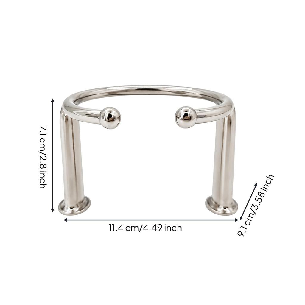 Stainless Steel Marine Cup Holder Resistant with Open Front Polished for Yachts,