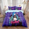Cartoon Jinx Arcane League of Legends Game 3D Exquisite Print Bedding Exquisite Print Set Bed Youth Home Decor Girls Boys Gift