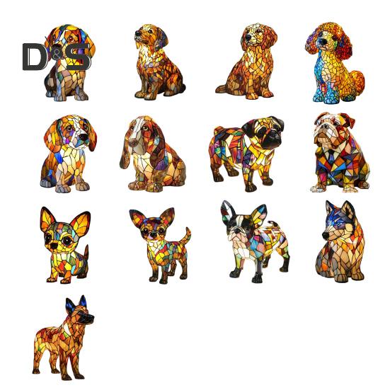 Stolní lampa Corgi Retro mořená pryskyřičná noční lampa s motivem psa LED stolní lampa pro domácí noční stolek dekorace milovníky psů dárek