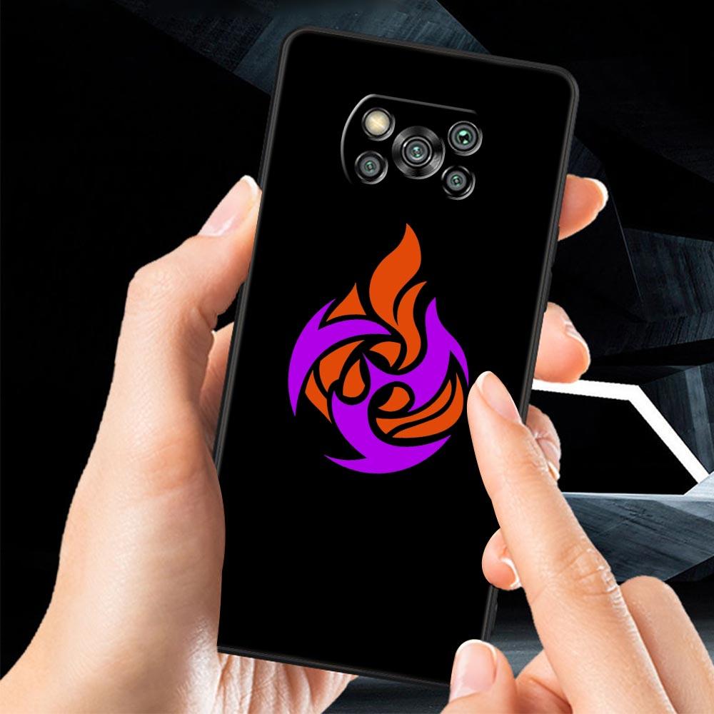 Cute Genshin Impact Logo For Xiaomi Mi Poco X3 NFC M3 F3 M4 X4 Pro Case 5G Note 10 Lite 11 11T 10T 11X 12 Pro 9T 11i Phone Cover