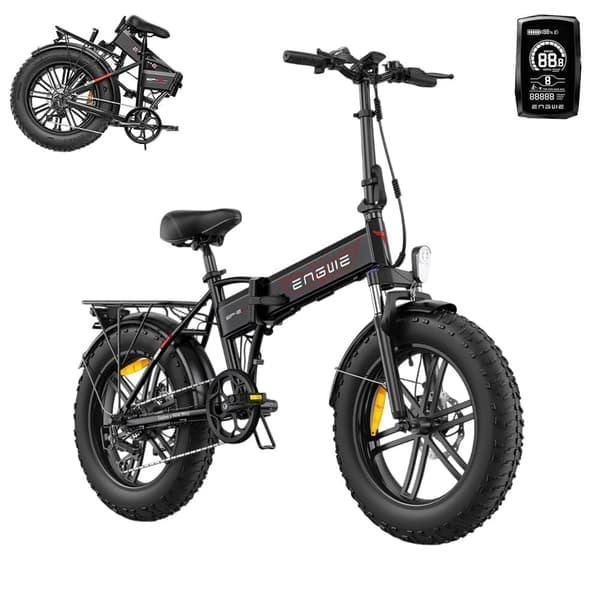 ENGWE EP-2 Boost Folding Electric Bike for Adult, 250W Motor, 48V 13AH Battery, 20''*4'' Fat Tire Bike