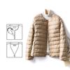 Women Down Coat Autumn Winter Round Neck Lightweight Down Jacket Womens Warm Liner Short Tops Fashion All Match
