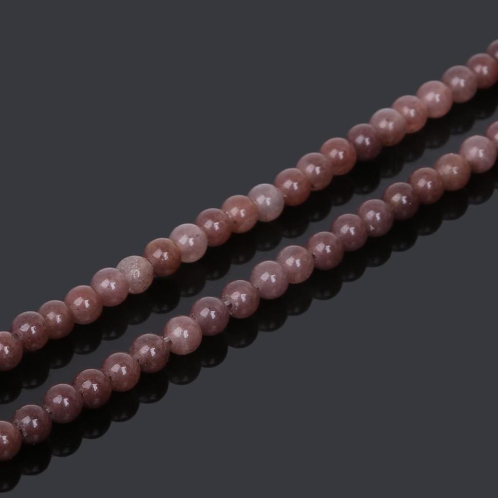 4mm naturalny truskawkowy kwarc okrągły luźne koraliki do biżuterii DIY Making naszyjnik bransoletka kolczyk