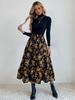 2025 Spring Floral Waist-Cinching Skirt - Loose Fit for Europe & America