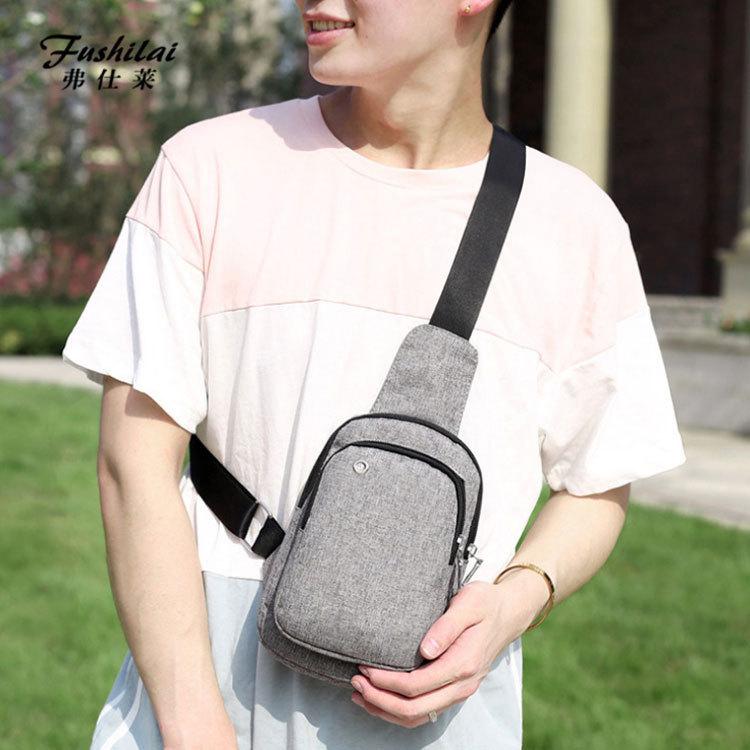 Unisex Chest Bag Simple Storage Bag Lightweight Travel Small Backpack Crossbody Bag Fashion Casual Single Should Bags