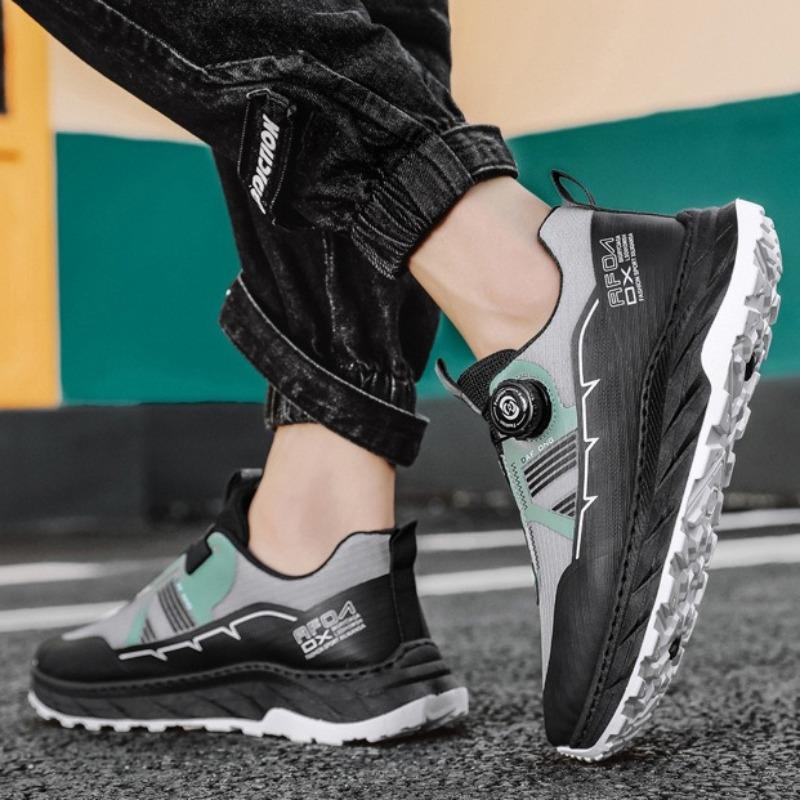 Fashion Shoes for Men Mesh Breathable Ice Silk Cloth Rotating Buckle Men Sneakers Outdoor Leisure Sports Run Men Shoes Zapatillas Hombre