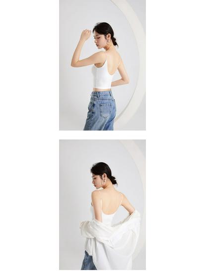 Maiou Camisolă Căptușit pentru Femei Spicy Girl Top Scurt Sexy de Vară