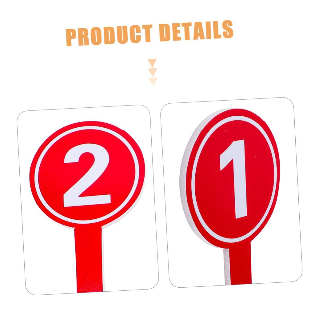 TEHAUX 10-Piece A-Piece Number Plate Score Holder, Large, Practical Handheld Paddle Game, Small Whiteboard Score Reporter Paddle, Small Whiteboard