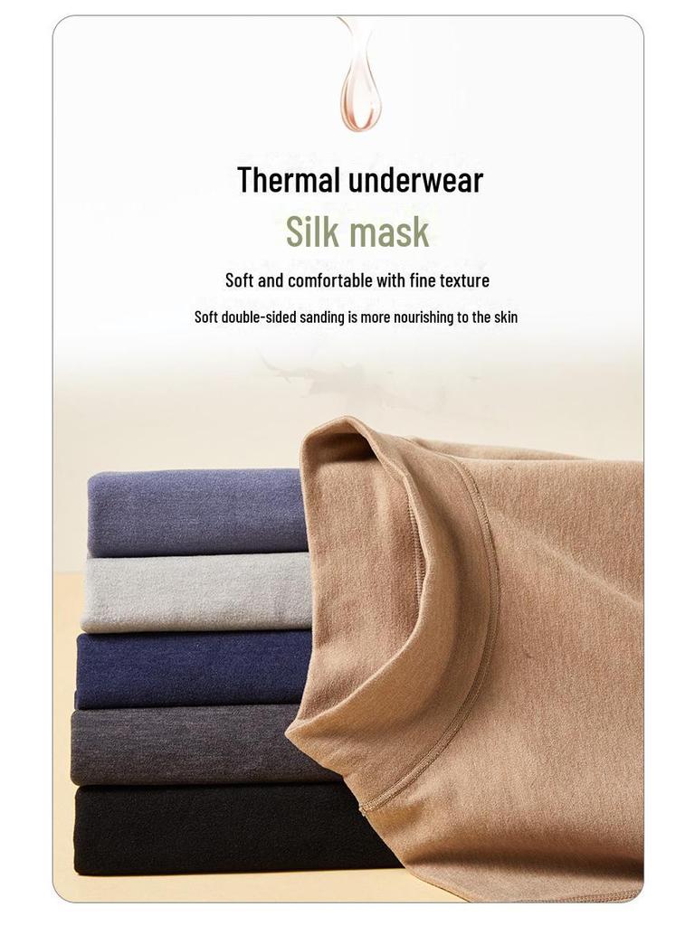 Wolle Seide Thermounterwäsche Set: Nahtloser, selbstwärmender Samt für Männer & Frauen - Perfekt für Herbst und Winter