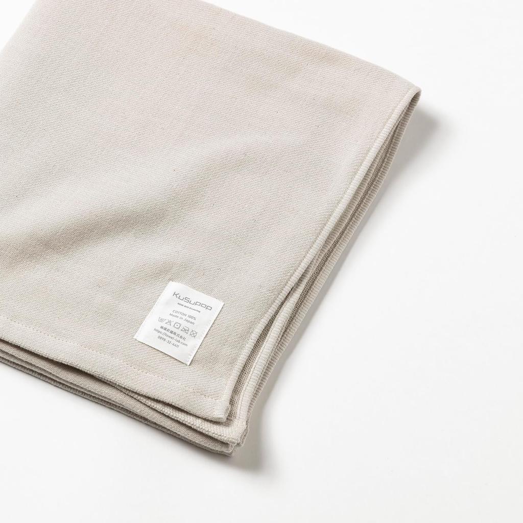 Kusubashi Monori Imabari Towel KuSu POP Twill Gauze/Triple Gauze Bath Towel, Gray, Approx. 56 x 120 cm, Made in Japan, Product Number 1-69031-11-GY