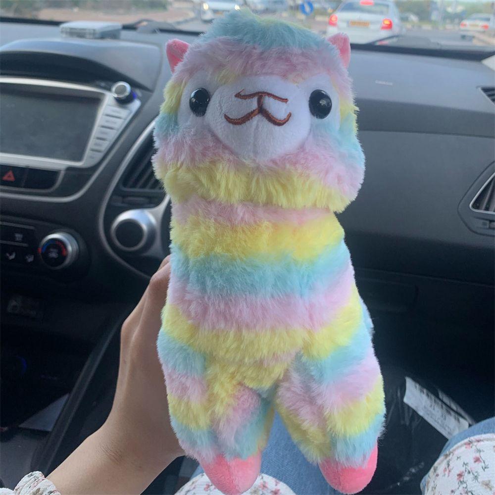 Mate Stuffed Figure Stuffed Plush Toys Colorful Alpaca Doll Home Soft Toys Alpaca Plush Doll