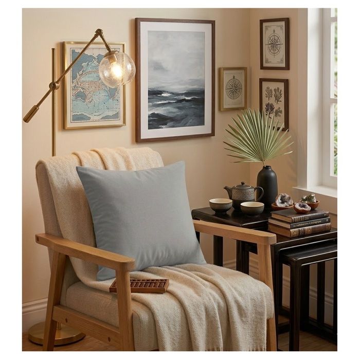 Coussin polyester uni 40 x 40 cm Pop color mastic