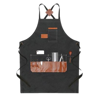 Custom Logo Canvas Apron for Art Students and Coffee Shop Staff