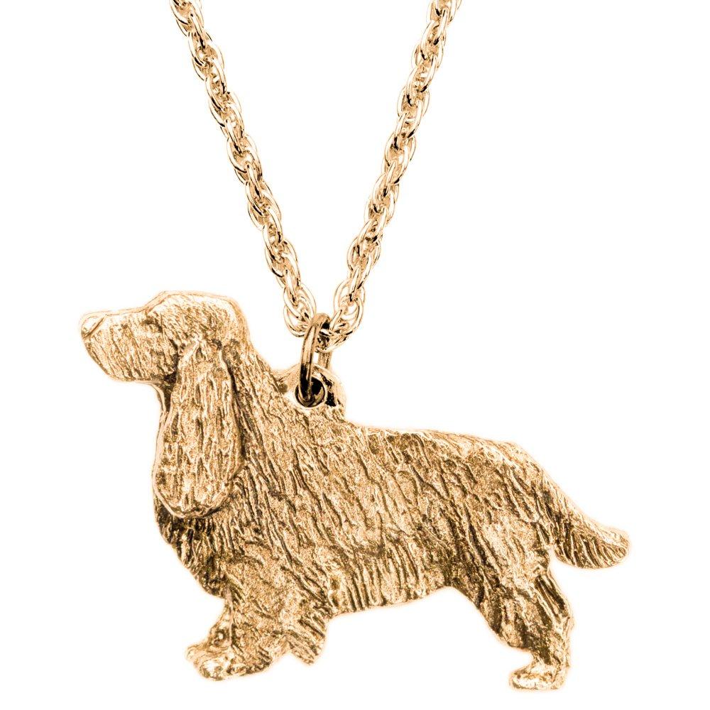 English Cocker Spaniel (Undoped Tail) - British-made Art Dog Pendant Necklace Collection