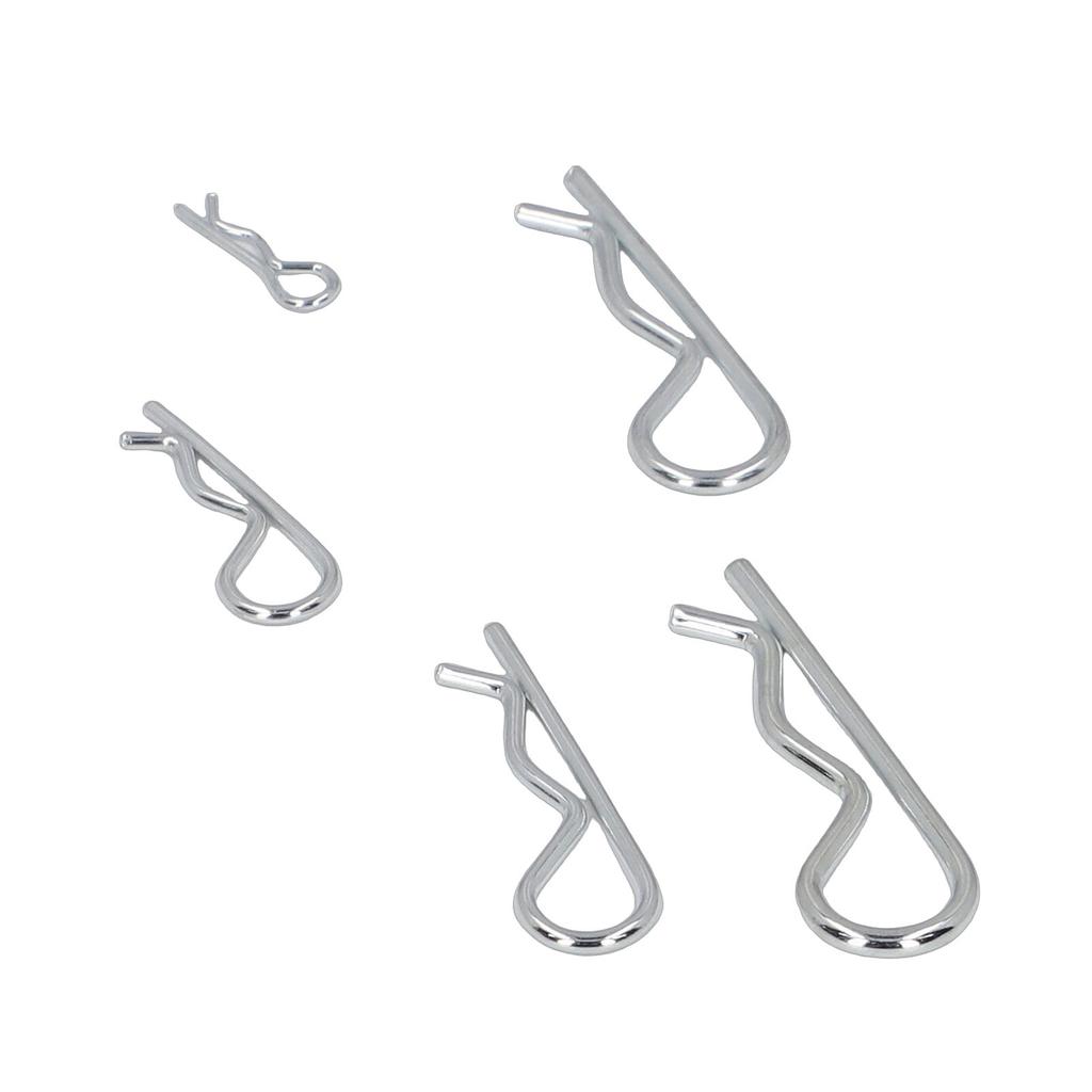 100pcs Hair R Hitch Cotter Pin Clip Assortment Kit Stainless Steel Corrosion Resistant