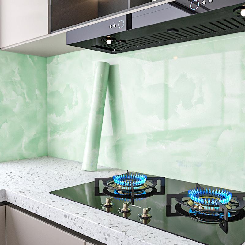 Marmor Selbstklebende Tapete Aluminiumfolie Wandaufkleber Wasserdichte Kontaktpapier Für Küche Dekorfolie Heimdeko