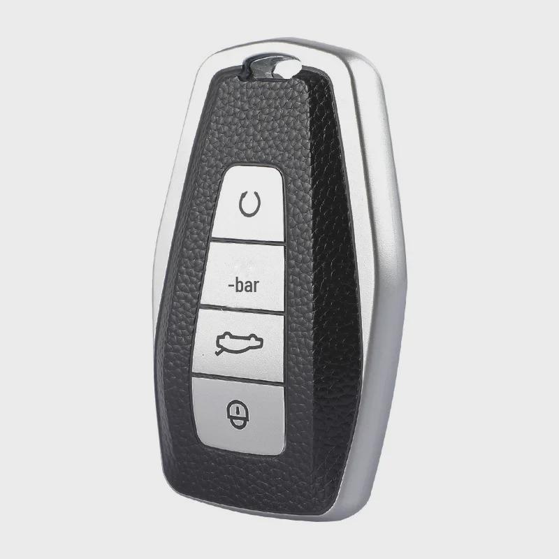 High-End Leather Key Cover for Geely Emgrand, Binyue, Borui, Vision X6, Haoyue, Jiaji