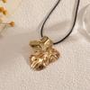Exaggerated European and American Style Pleated Metal Irregular Earrings Necklace Set Fashionable Personality Unique Two-piece Jewelry