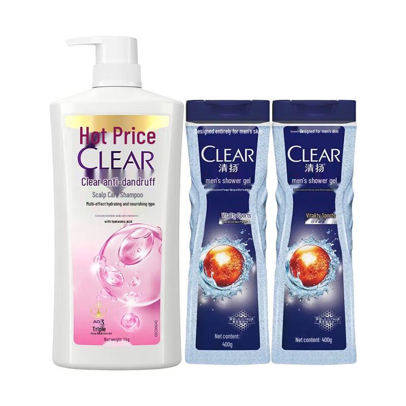 Clear Anti-Dandruff Shampoo & Men s Shower Gel Combo