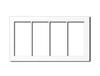 Panasonic Cosmo Series Wide 21 Switch Plate 4-Gang White WT8104W