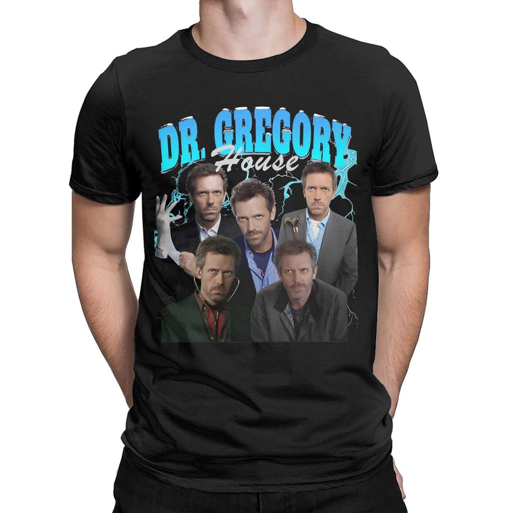 Men's House M.D. Dr Gregory House T Shirt TV Series 100% Cotton Clothes Funny Short Sleeve Round Neck Tees Plus Size T-Shirt