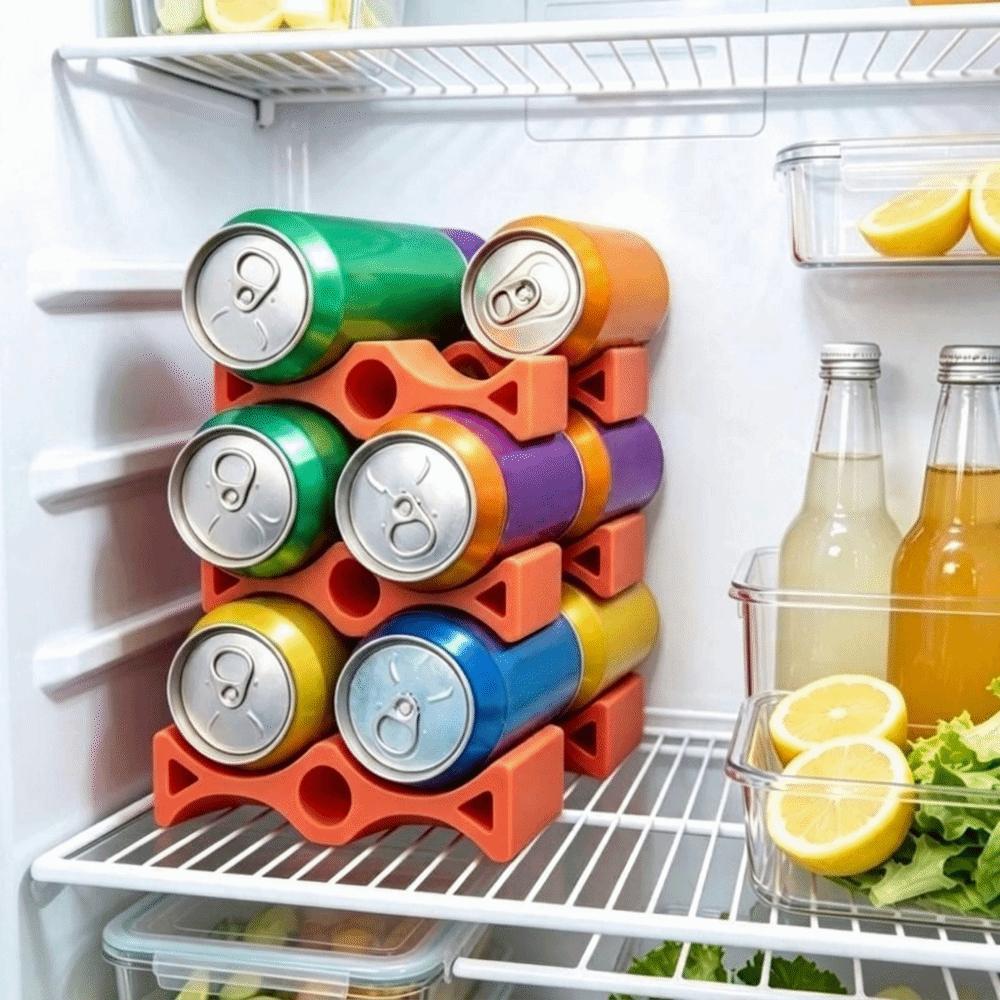 Practical 3D Printed Can Stacker Organizer Plastic Stable Beverage Can Holder Space Saving Soda Can Organizer Fridge