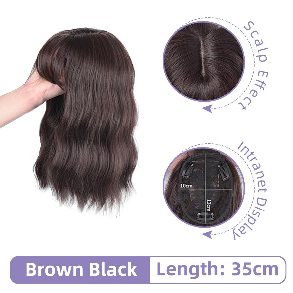 

Вьющиеся волосы роза внутренняя сетка натуральный клип на верхнюю часть парик замена наращивание волос для женщин