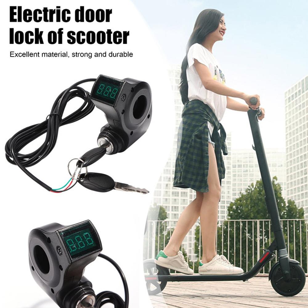 Elektrická koloběžka Spínací zámek Spínač ovládání řídítek Palcová páčka plynu s klíči Kompatibilní pro Kugoo M4