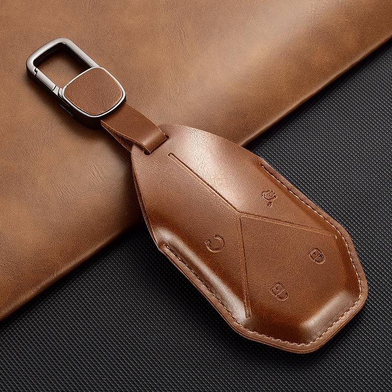 BYD Equation Leopard 5 Leather Key Set Titanium 7 Special Titanium 5 Leopard 8 Leopard 3 Titanium 3 Car Male and Female Keychain Premium Case