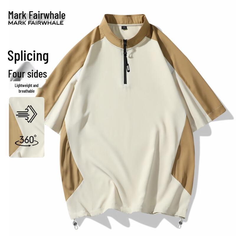 MARK FAIRWHALE Men s Quick-Dry Cooling Half-Zip T-Shirt XL