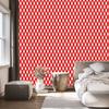 Vichy Red and Coral Plaid Wallpaper for Living Room and Bedroom 50x1000