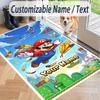 Custom Text Super Mario Pattern Floor Rug Soft Indoor Carpet Mat Living Room Bedroom