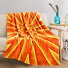 Abstract Orange Starburst Pattern blanket for Bedroom or Living Room Decor blanket, suitable for use in the bedroom, living room, on the sofa