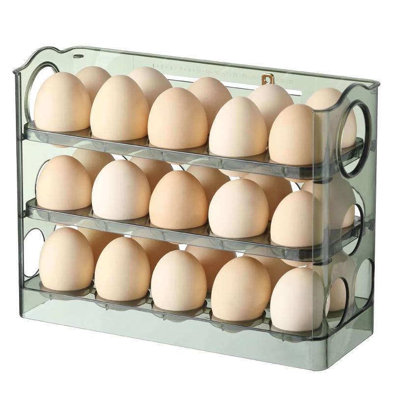 Reversible Egg Storage Box for Refrigerator Door - Food Grade Organizer Tray