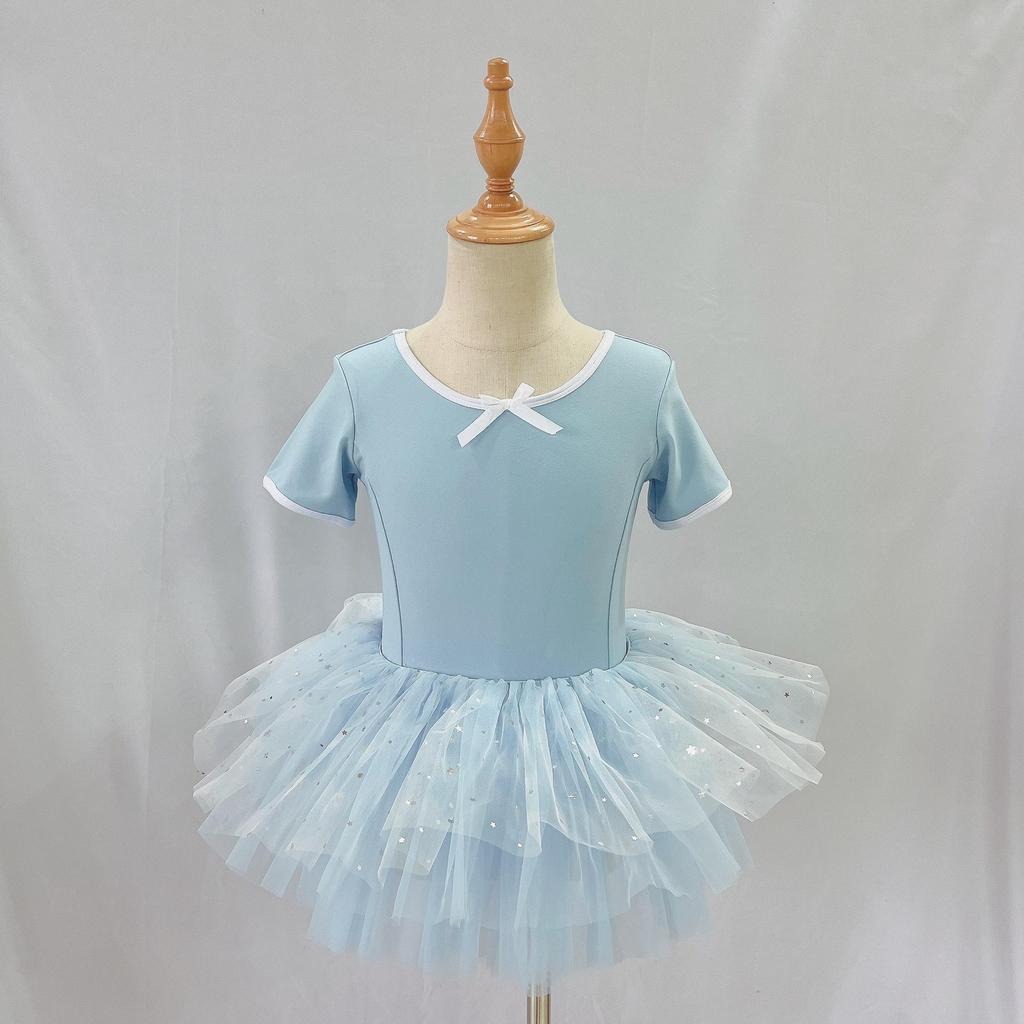 Girls' Ballet Princess Dress - Short Sleeve Bow Skirt Costume