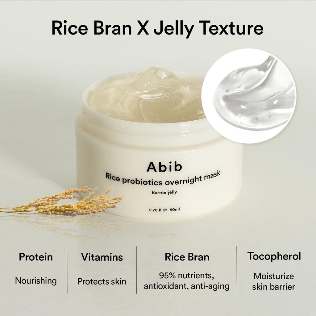 ABIB Rice Probiotics Overnight Mask Barrier Jelly 80 ml