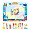 Coloring Doodle Magic Water Drawing Mat with Reusable Magic Pens Educational Painting Board Montessori Toys for Kids