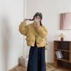 Short Horn Buckle Down Jacket Women's Winter New White Duck Down Bread Jacket Stand-up Collar Loose and Sweet Coat
