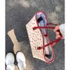Cherry Print Tote Bag Purse Women New Harajuku Aesthetic Large Capacity Handbag Female Retro Sweet Y2k Shoulder Bags Wallets