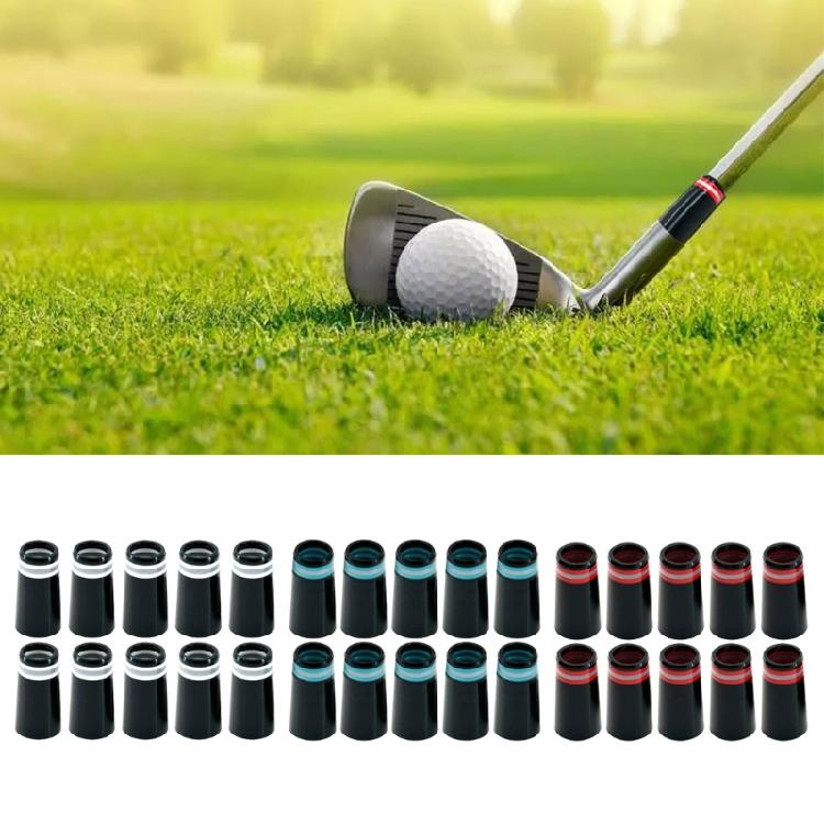10Pcs Golfs Iron Ferrules, Golfs Tapered Ferrule for Parallel Shaft, Collared Rubber Ferrules with Rings for Golfs Iron