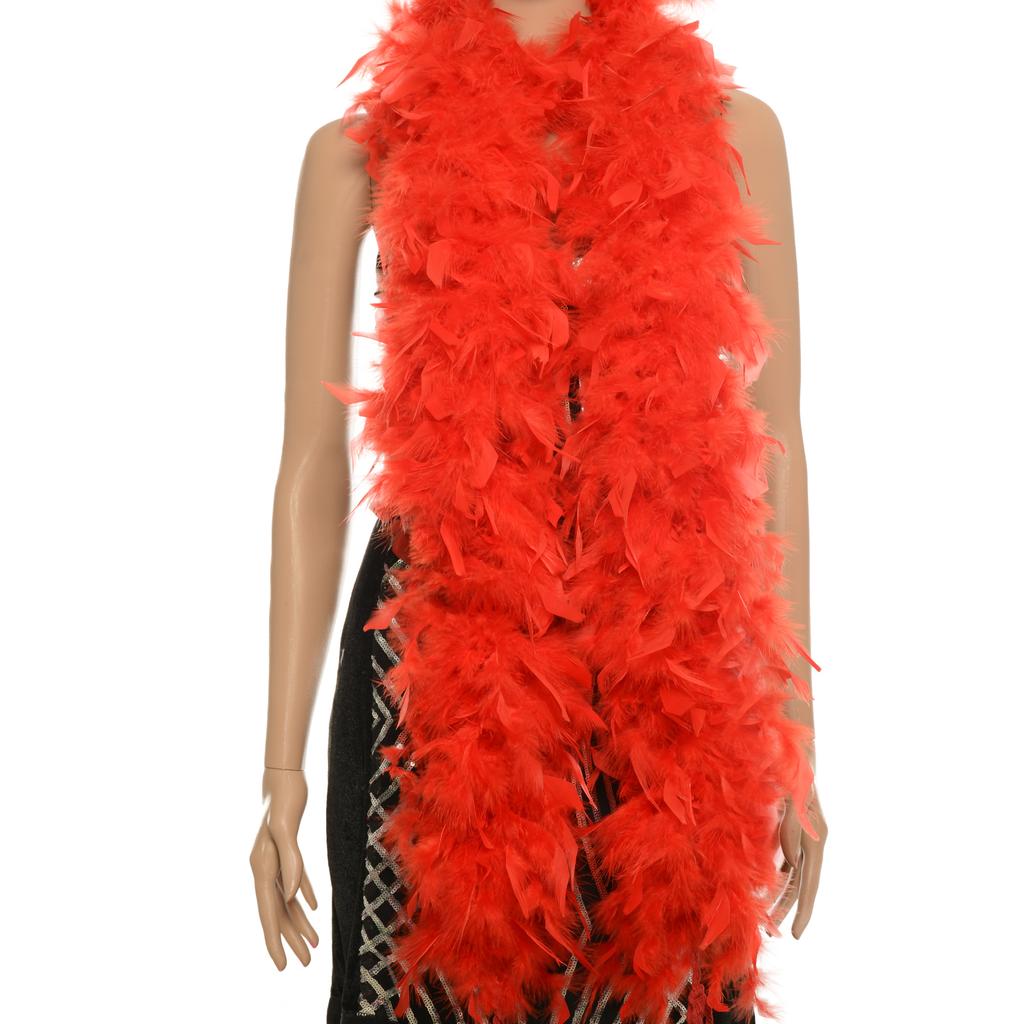 1Pc 2 Yards 85 Grams Turkey Chandelle Feather Boa For Diy Craft,Party Dancing Dress Up, Halloween Decoration