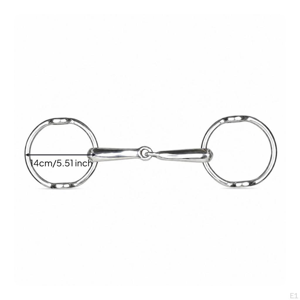OLoop Bit Stainless Steel Loose Loop Snaffle DoubleJointed Bridle Piece for Trainers,